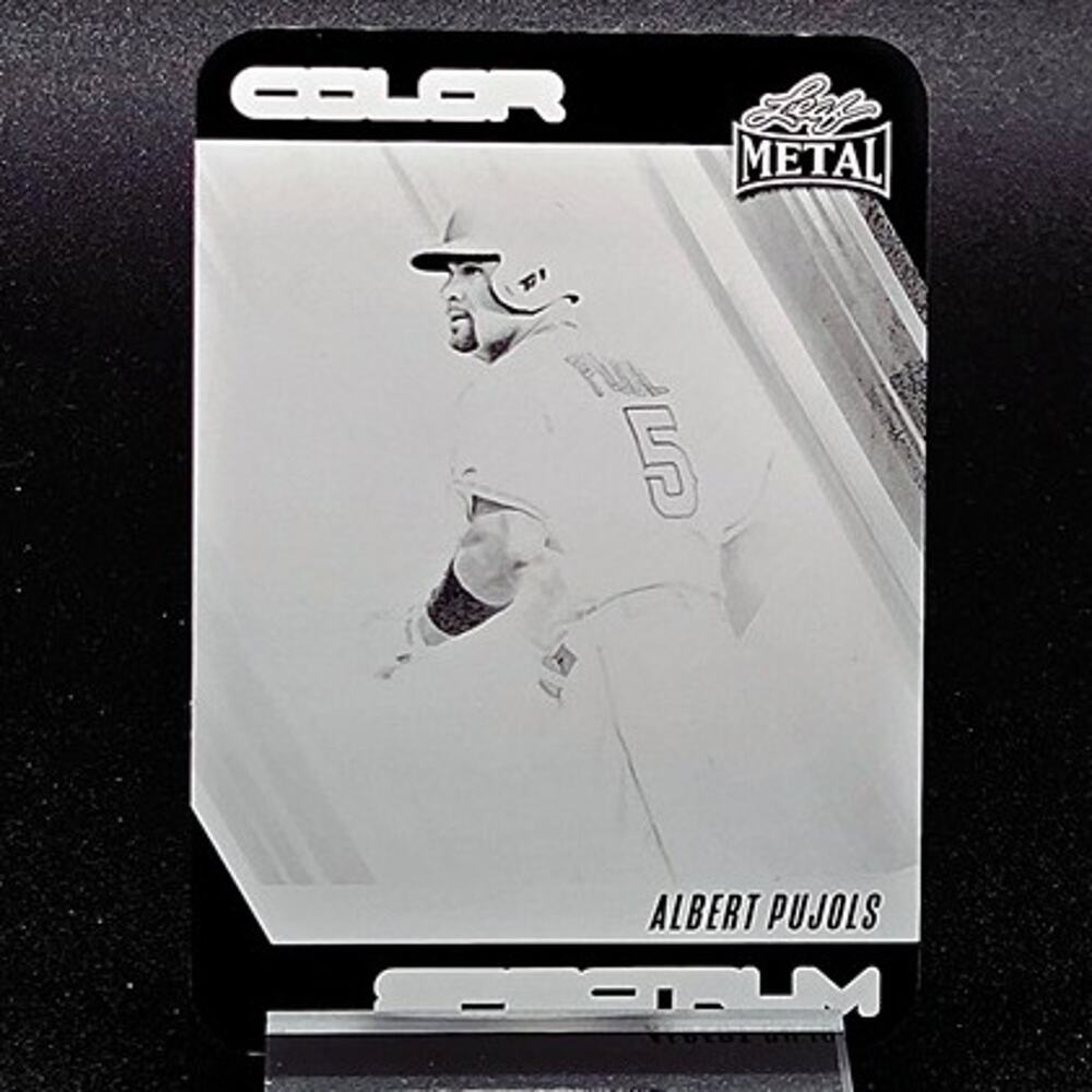 Albert Pujols 1/1 Metal Printing Plate Black St Louis Cardinals Hall of Famer